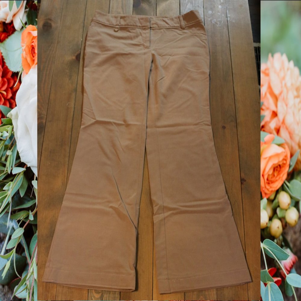 NY & Co – New York & Company Size 6 Tan Stretch Boot Cut Pants - $8